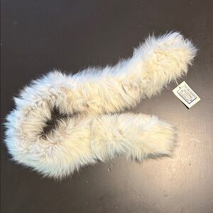Faux Fur Scarf in Cream